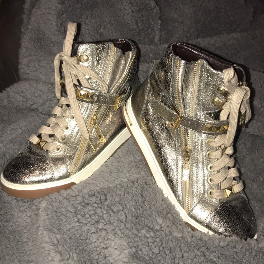 Michael Kors Hi-Top Gold Sneakers